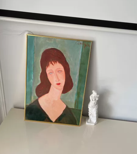 莫迪里阿尼挂画人物客厅轻奢装饰壁画玄关画北...