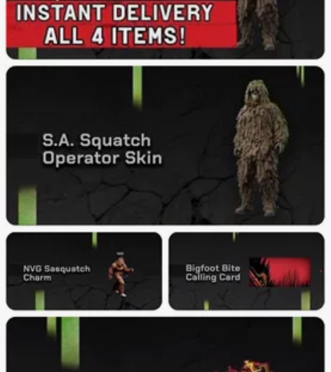 使命召唤19使命召唤20吉利服 联名大脚怪...