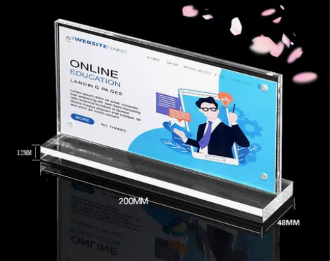 亚克力桌牌强磁台签A5立牌T型磁吸台卡透明...