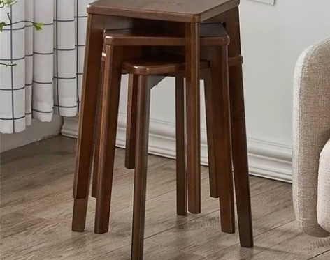 【全新包邮】实木餐椅现代家用简约方凳组合软...