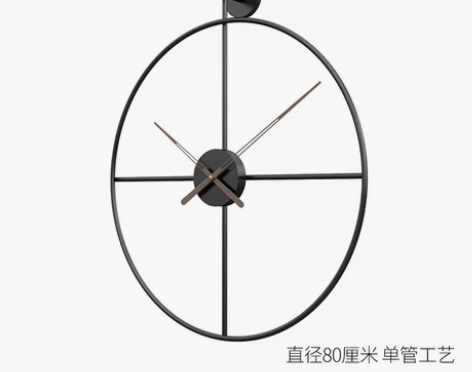 ?西班牙美式挂钟北欧极简金色时钟家用客厅简...