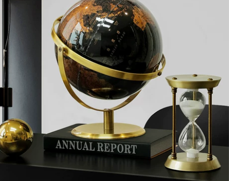 地球仪桌面轻奢摆件领导办公室高档工艺品书房...