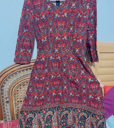 复古港风印花连衣裙，春秋款弹性大 厚实有弹...