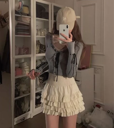 2023夏季新款超仙蓬蓬蛋糕半身裙女法式高...