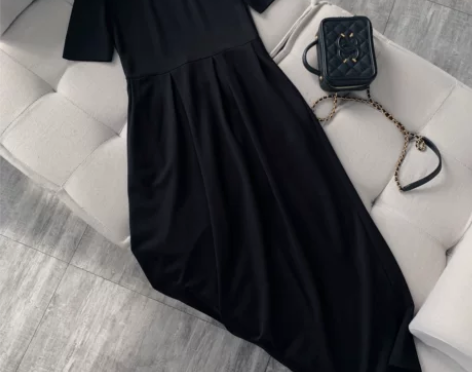 法式极简高级赫本风巨显瘦连衣裙＋时髦气质显...