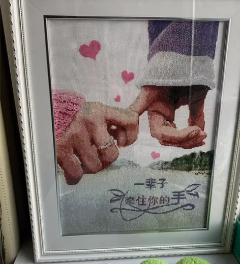 手工刺绣壁画，同城可自提，有框装饰画 感兴...