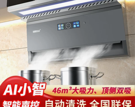 当天发货!超薄顶侧双吸大吸力油烟机