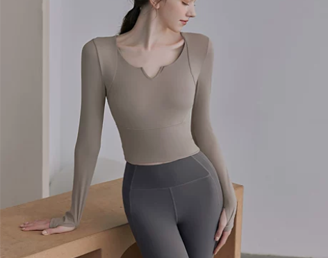 瑜伽服上衣女秋冬高级感气质专业健身衣运动普...