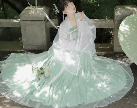 汉服女学生宫羽仙女齐胸襦裙显瘦中国古风新款...
