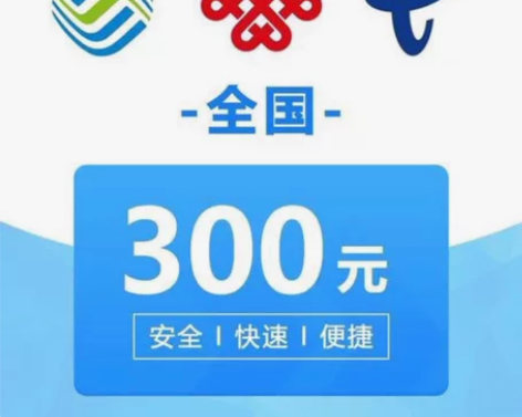充值 全国 移动/联通/电信 300话费 ...
