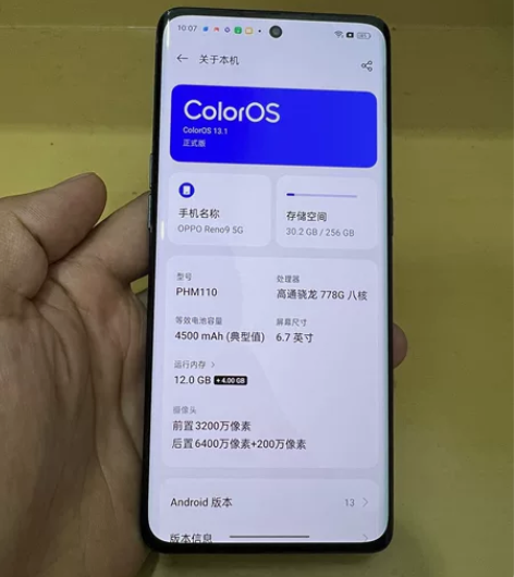 ?oppo reno9 12+256 黑，...
