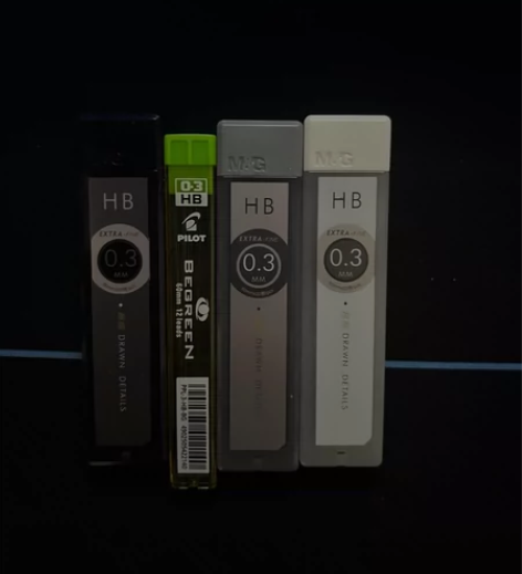 （共三盒）百乐0.3hb自动铅芯黑色四盒全...