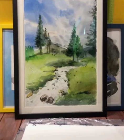 纯手绘水彩风景，8开尺寸（260毫米370...