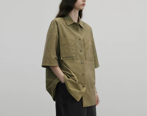 成衣染色双色纱定制半圆原创设计2023夏季...