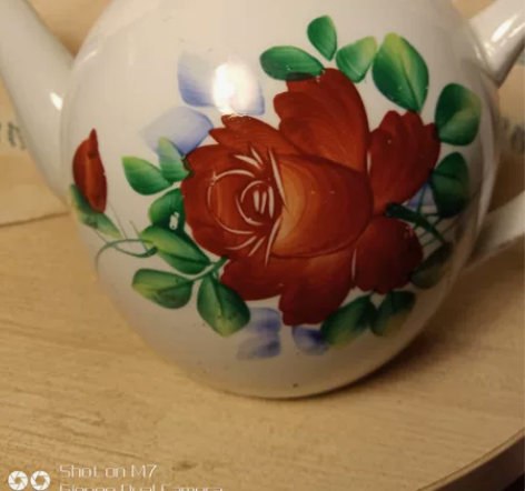 老茶壶、手绘牛蛋壶，一线收货。原壶原盖，高...