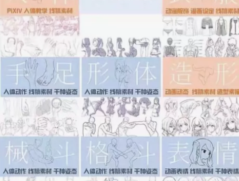 十万张绘画参考合集 人体临摹绘画素材 临摹...