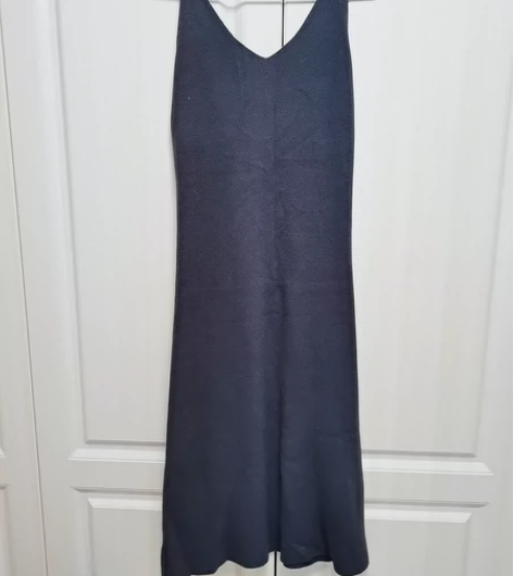 灰色针织修身长款连衣裙吊带背心裙鱼尾裙包臀...