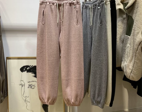 冬季柔软舒适加绒加厚保暖休闲裤女松紧高腰束...