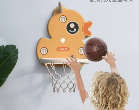 梦罗蓝免打孔悬挂式篮球架篮筐墙壁挂室内家用...