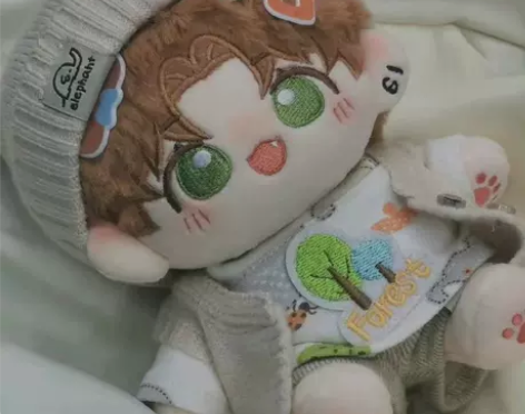 熊熊一夏夏鸣星同款棉花娃娃20cm橘色公仔...