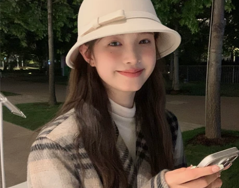 我的头不圆赫本风澳毛渔夫帽子秋冬款法式复古...