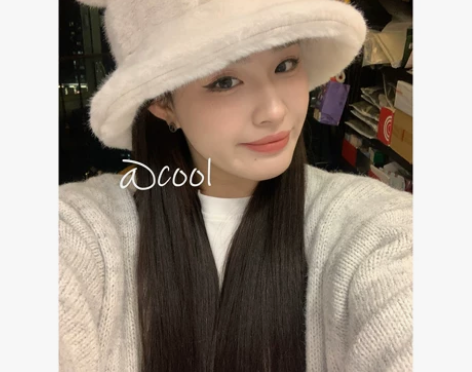 cool宝—可爱小熊耳朵毛绒渔夫帽子… 感...