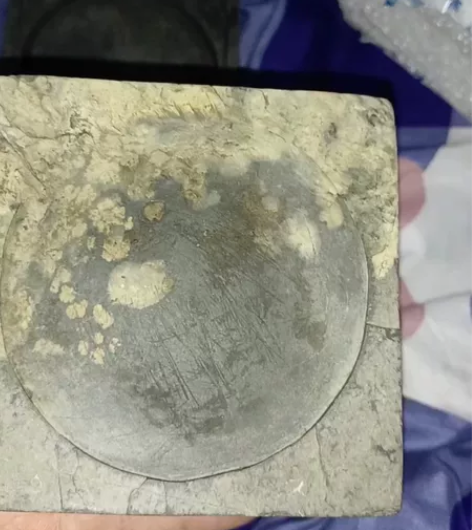 晚清民国精美方砚台一方，10×10×2Cm...