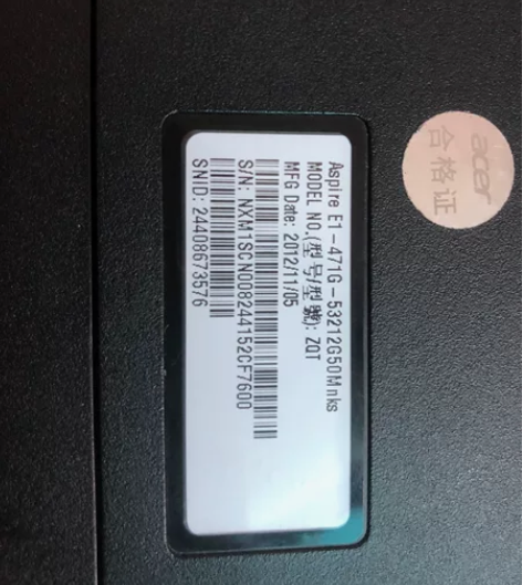 14寸宏基E1-471G，2012年的笔记...