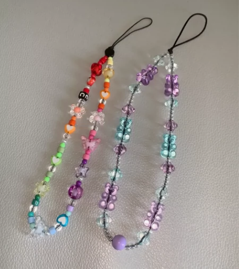 全新 明星同款手机链网红手机挂绳星星彩虹色...