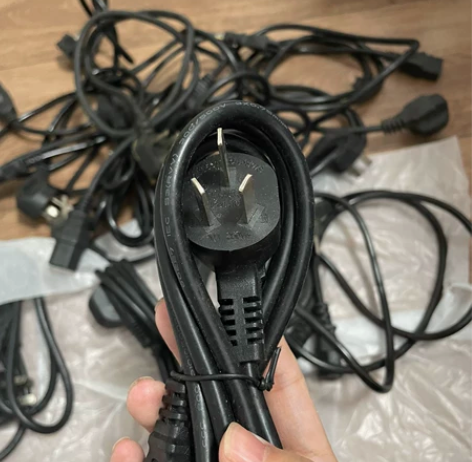 国标电源线台式主机电脑通用3芯三孔显示器电...