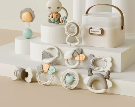 宝宝早教babyviva婴儿玩具手摇铃十件套