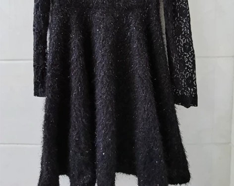 秋冬连衣裙   拉夏贝尔蕾丝拼接秋冬连衣裙...