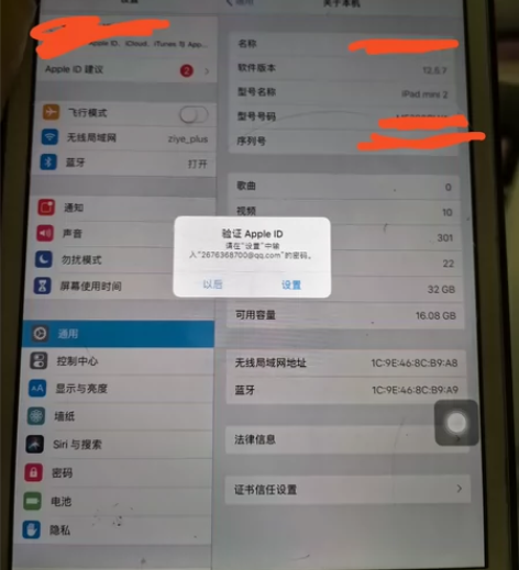 自用苹果ipadmini2 32g,换过一...