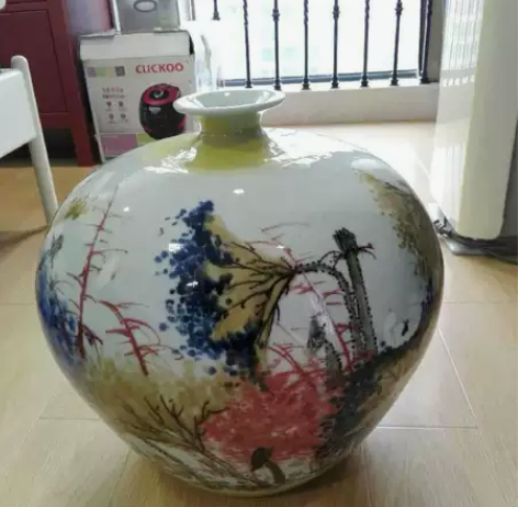 花瓶 瓷器 景德镇画家泉明作品 十几年前买...