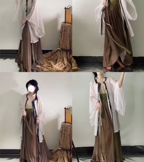 南阁糯米茶茶白色圆领上衣L码 三个码数据都...