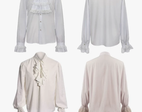 欧美万圣节演出衬衣中世纪宫廷文艺复兴服装中...