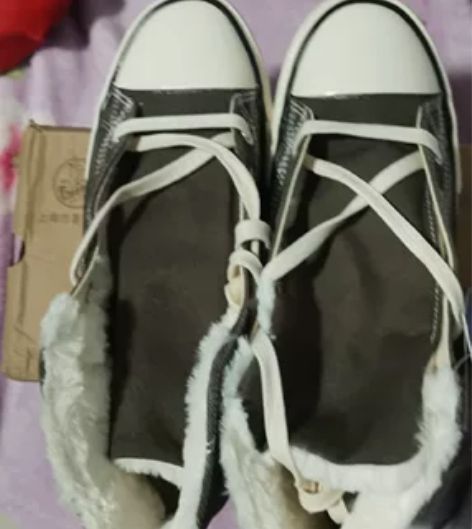 回力加绒高帮帆布鞋女2021冬天穿新款韩版...