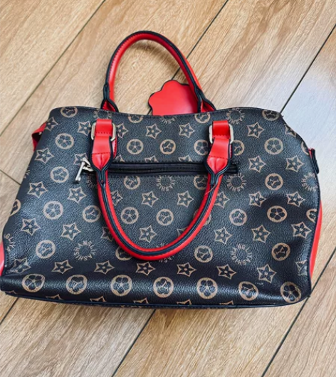 稻草人女包2020新款秋冬手提包印花撞色容...