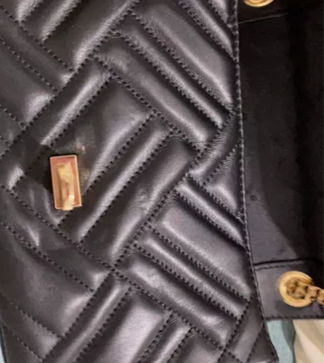 MK女包小香风羊皮翻盖菱格链条包单肩包斜挎...