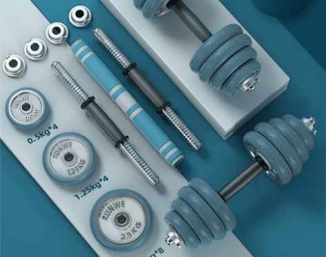 铸铁电镀哑铃男士健身器材家用练臂肌套装一对...