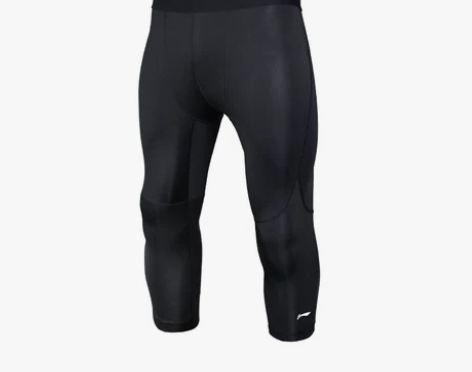 李宁篮球七分紧身裤男高弹训练裤子速干压缩裤...