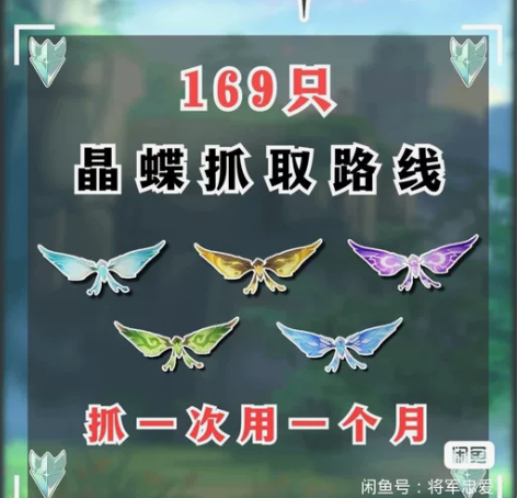原神  抓晶蝶 世界等级6级以上：5元11...