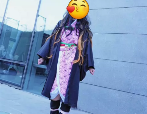出鬼灭之刃灶门祢豆子cos服m码 衣服?假...