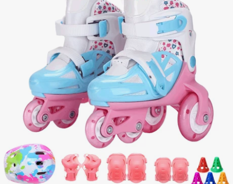 儿童轮滑鞋 初学者男女童滑冰2-3-6岁小...