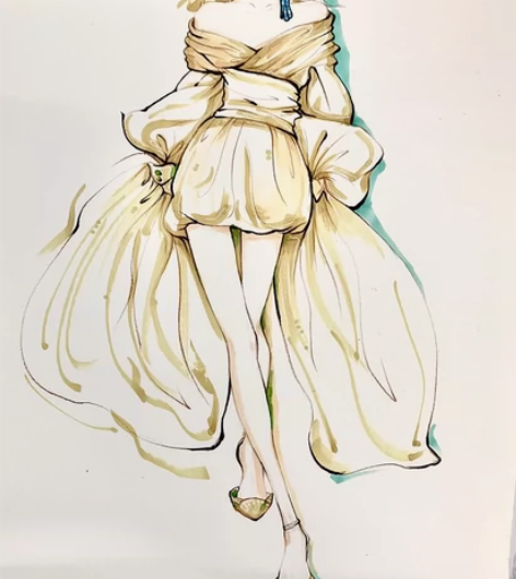 时装画代画/马克笔绘画/手绘服装效果图 时...