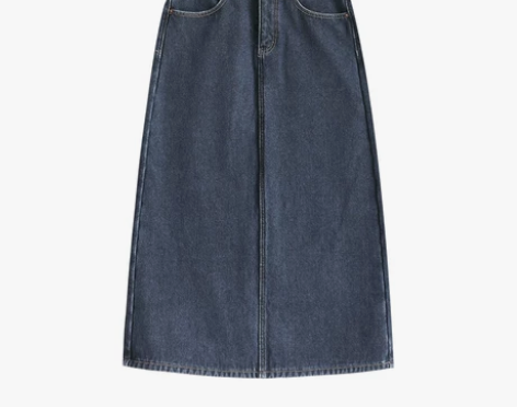 阿一 牛仔半身裙女春夏季薄款高腰复古百搭包...