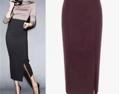 欧版毛呢裙半裙秋冬包臀裙女长裙修身大码中长...