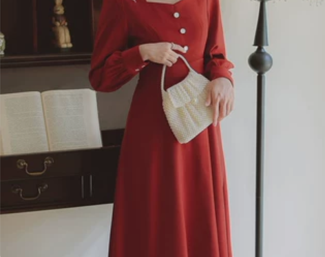 （追星出）新款复古文艺连衣裙清仓合集法式学...