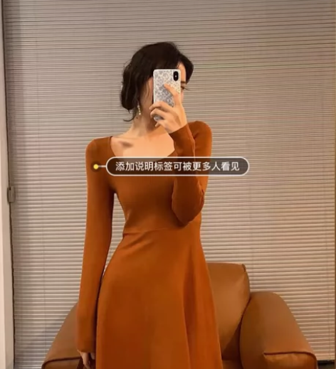 酒午自制港风复古2022秋冬新款方领长袖针...