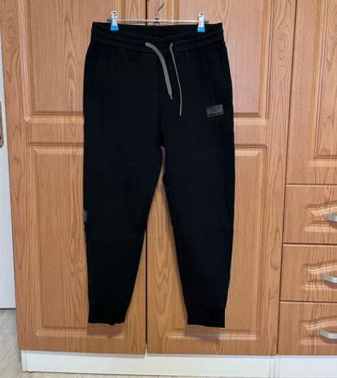 男士松紧休闲裤运动裤修身束脚长裤春秋季男生...